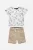 Alouette βρεφικό σετ με T-shirt με print και βερμούδα (6 – 18 μηνών) – 00470885 Λευκό
