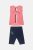 Alouette παιδικό βαμβακερό σετ ρούχων με μπλούζα με τύπωμα και κολάν biker “Five Star” (2 τεμάχια) – 00970566 Ροζ