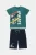 Alouette παιδικό σετ Five Star με T-shirt με ανάγλυφο τύπωμα και βερμούδα (6 – 16 ετών) – 00970597 Πράσινο