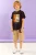 Alouette παιδικό σετ ρούχων με μπλούζα με τύπωμα και βερμούδα “Moovers” (2 τεμάχια) – 00970609 Μαύρο
