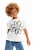 Desigual παιδικό T-shirt μονόχρωμο με contrast daisy print και σχέδιο με παγιέτες “Smiley Originals® Dallas” – 24SGTK26 Λευκό