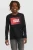 JACK & JONES παιδική βαμβακερή μπλούζα μονόχρωμη με contrast logo print – 12244209 Μαύρο
