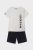 Mayoral παιδικό σετ ρούχων με T-shirt με lettering και βερμούδα μονόχρωμη (2 τεμάχια) – 6673 Κρέμ