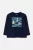 OVS βρεφική βαμβακερή μπλούζα μονόχρωμη με contrast sea print – 001988605 Μπλε Σκούρο