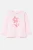 OVS βρεφική μπλούζα βαμβακερή μονόχρωμη με flower print – 001986428 Ροζ