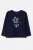 OVS βρεφική μπλούζα βαμβακερή μονόχρωμη με flower print – 001986433 Μπλε Σκούρο