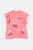 OVS βρεφικό T-shirt μονόχρωμο με απλικέ κεράσια και lettering – 002044527 Ροζ