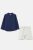 OVS βρεφικό σετ ρούχων με πουκάμισο μονόχρωμο και ριγέ βερμούδα (2 τεμάχια) – 001988920 Λευκό – Μπλε