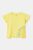 OVS παιδικό βαμβακερό T-shirt μονόχρωμο με contrast lettering και βολάν – 002018320 Κίτρινο
