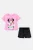 OVS παιδικό σετ ρούχων με T-shirt με Minnie Mouse print και πουά σορτς (2 τεμάχια) – 002034869 Ροζ