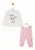 Βρεφικό σετ φόρμας για κορίτσι Cimpa με τον Snoopy ροζ-λευκο SN21622-Λευκό