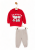 Βρεφικό σετ φόρμας με κουκούλα Cimpa με τον Snoopy κοκκινο-γκρι SN21618-Κόκκινο