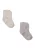 Κάλτσες Bebe από οργανικό βαμβάκι Biorganic Grey & Cream 2 Τεμ BRG68345B-Πολύχρωμο