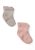 Κάλτσες Bebe από οργανικό βαμβάκι Biorganic Grey & Pink 2 Τεμ BRG68345C-Πολύχρωμο