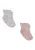 Κάλτσες Bebe από οργανικό βαμβάκι Biorganic White & Pink 2 Τεμ BRG68345F-Πολύχρωμο