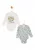 Κορμάκια Βρεφικά Cimpa με μακρύ μανίκι Snoopy 2τμχ σε Εκρού και Μίντ SN21607-Εκρού