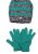 Σετ σκούφος με γάντια και κασκόλ Kitti για αγόρι με ρίγες K2960-09-Πράσινο