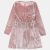 Φόρεμα με βελούδινη υφή και glitter μοτίβο – ΡΟΖ